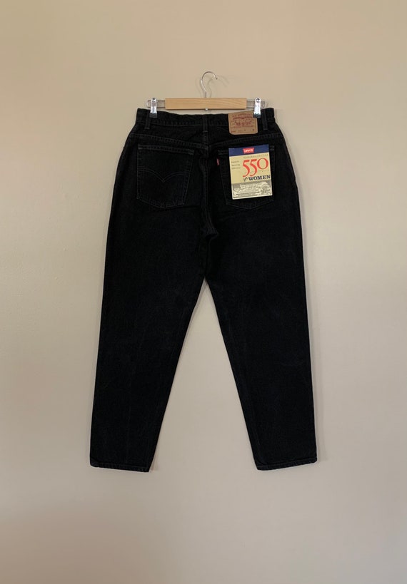 32”/33" Black Levis Jeans High Waisted Tapered Le… - image 4