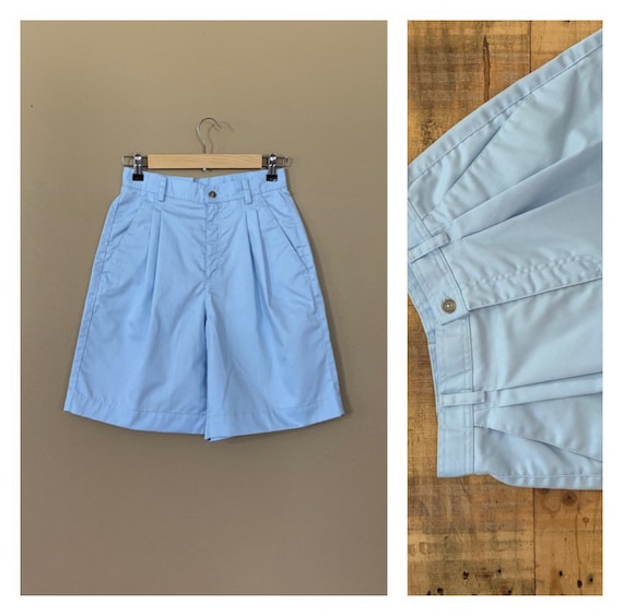 90’s High Waisted Blue Shorts Cotton / 90’s Short… - image 1