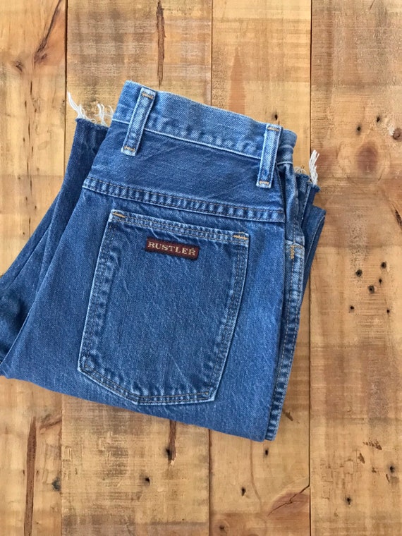 26" Vintage Rustler Jeans High Waist 90s Tapered … - image 9