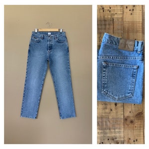32” Calvin Klein Jeans Button Fly High Waisted / 90’s High Waisted Jeans / Calvin Klein Jeans Size 11 / 90s High Waisted Jeans