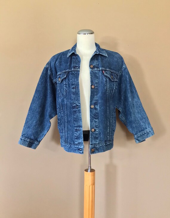 Levis Oversized Denim Jacket Large  / Vintage Jea… - image 2