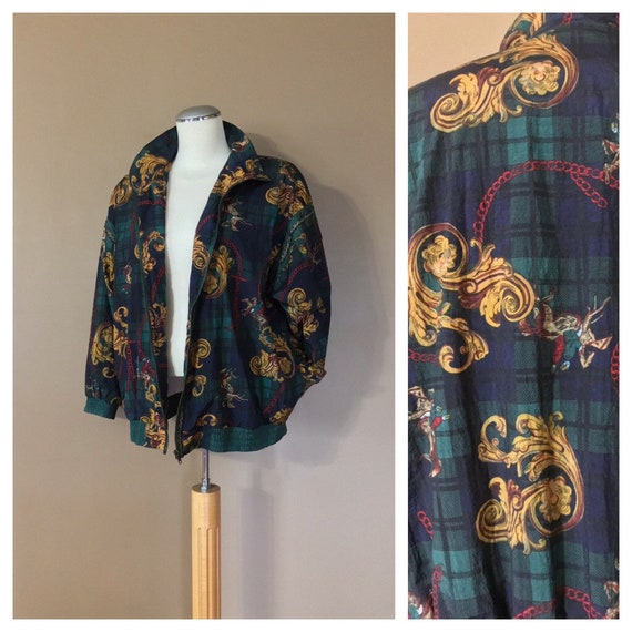 90s Neon Windbreaker Women / 80s Windbreaker/90s H
