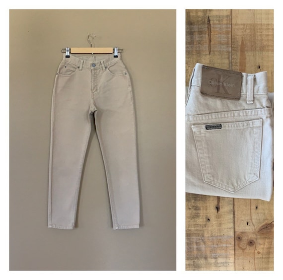 26” Tan Calvin Klein Jeans High Waisted / 90’s Hig