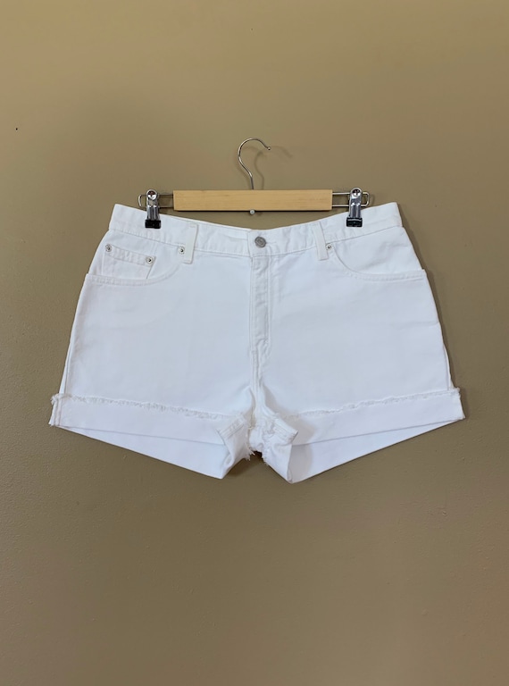 34” White Levis High Waisted Shorts/90s Levis Sho… - image 2