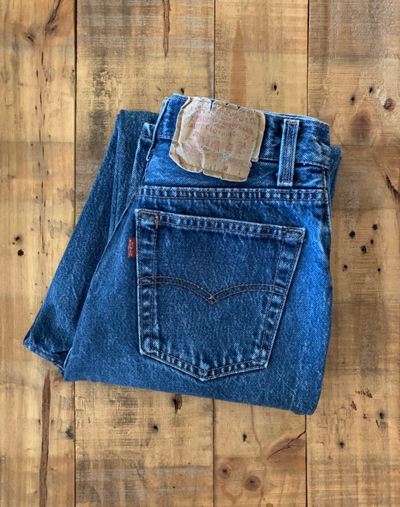 26/27" Levis 501 Jeans High Waisted Button Fly / … - image 9