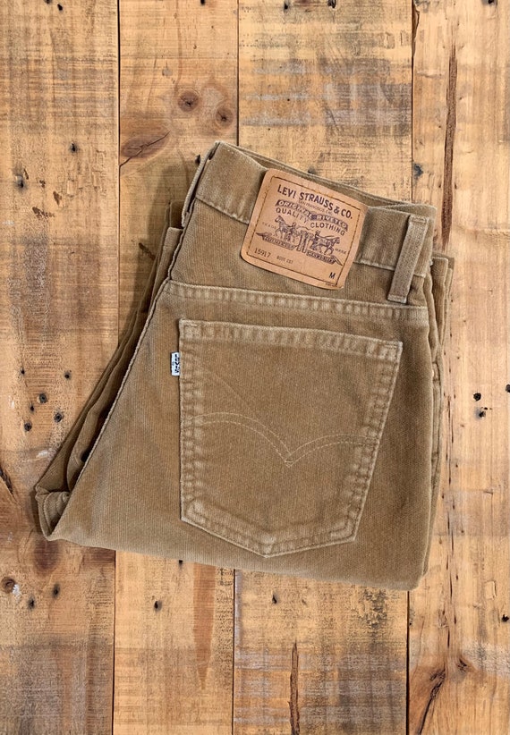 30”/31” Levis 917 Corduroy Pants Camel High Waist… - image 9