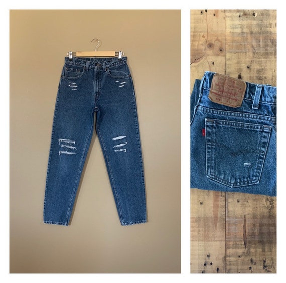 30" Levis High Waisted Jeans Ripped / Levis 550 /… - image 1