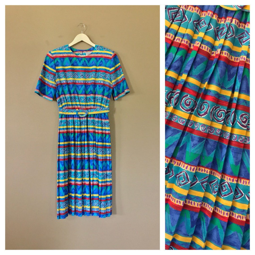 90s Maxi Dress Abstract 90s Dress/vintage Dress 90s/vintage Etsy