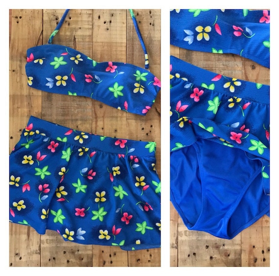 Vintage Bikini High Waist Skirted Bikini / Bikini