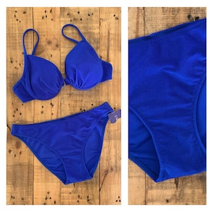 90’s Blue Bikini M/L / Classic Cut Bikini / Bikini Set / 90s Bikinki / Vintage Bikini / Cheeky Bikini / Vintage Blue Bikini Set