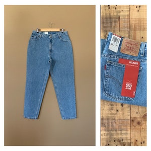 34/35&quot; Levis High Waisted Jeans Tapered / Levis 550 / 90s Levis Jeans / Vintage High Waisted Jeans / High Waist Tapered Leg Levis Size 16