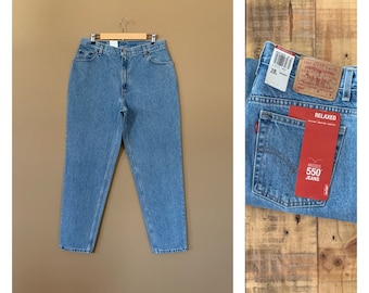 34/35" Levis High Waisted Jeans Tapered / Levis 550 / 90s Levis Jeans / Vintage High Waisted Jeans / High Waist Tapered Leg Levis Size 16