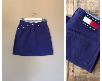 Gonna da 28" Tommy Hilfiger Denim/Vintage Tommy Hilfiger/90s /Levi High Waisted Denim Gonna/Jean Gonna/abbigliamento anni '90/Abbigliamento Hip Hop anni '90