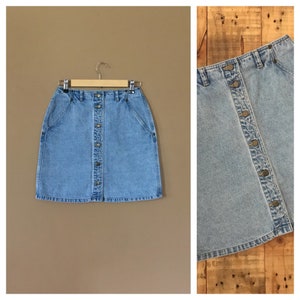 26&quot; High Waisted Denim Skirt/90s Denim Skirt/Jean Skirt/90s clothing/ High Waisted Skirt/90s Skirt/90s Hip Hop Clothing