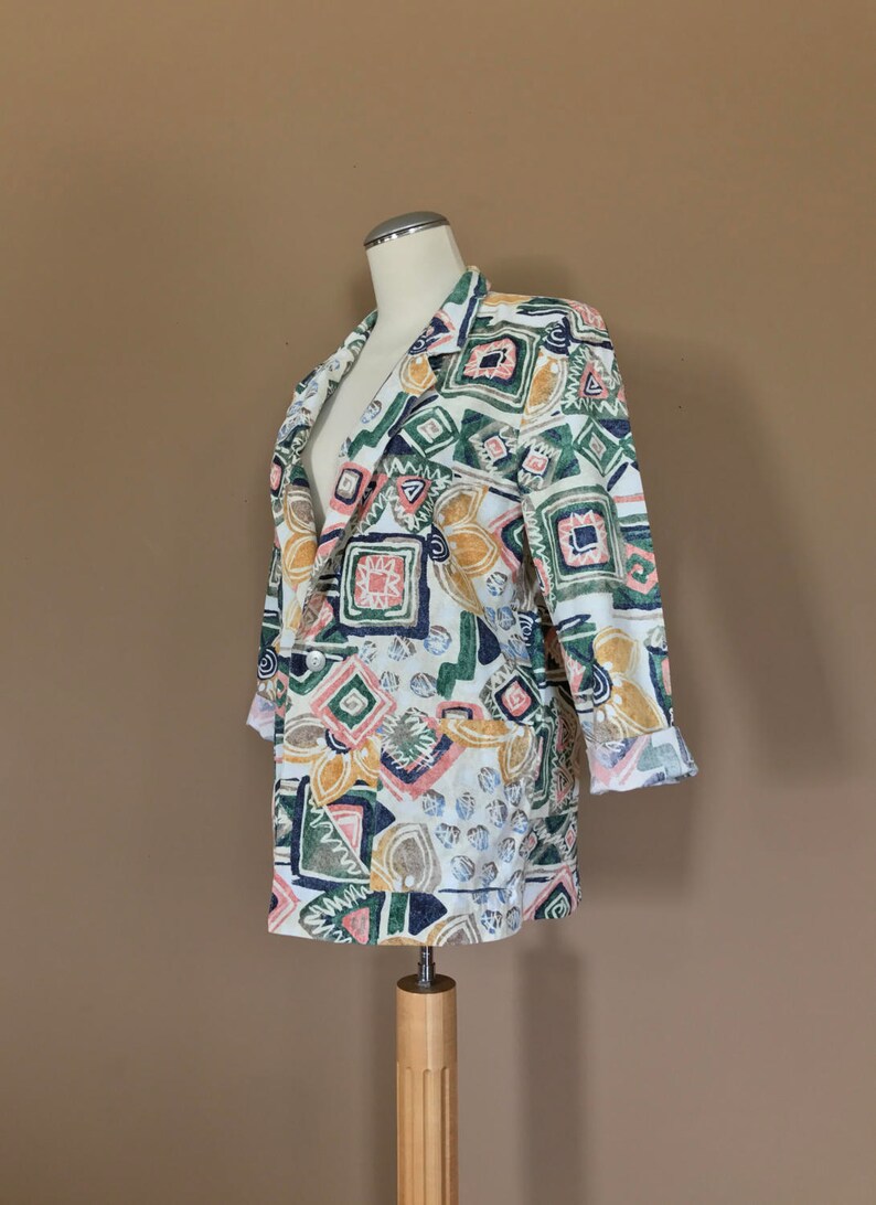 90s Blazer / 90s Windbreaker / 90s Jacket / 80s Blazer / 90s Hip Hop Clothing / 80s Clothing / 90s Clothing / 80s Jacket /90s Sports Coat image 3