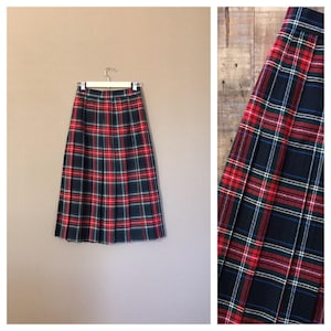90s Plaid Skirt/Pleated Plaid Skirt/90s Skirt/90s Pleated Skirt/Grunge Skirt/High Waisted Clothing/90s clothing/90s Preppy Skirt