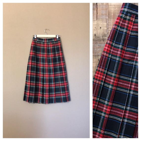 90s Plaid Skirt/Pleated Plaid Skirt/90s Skirt/90s… - image 1