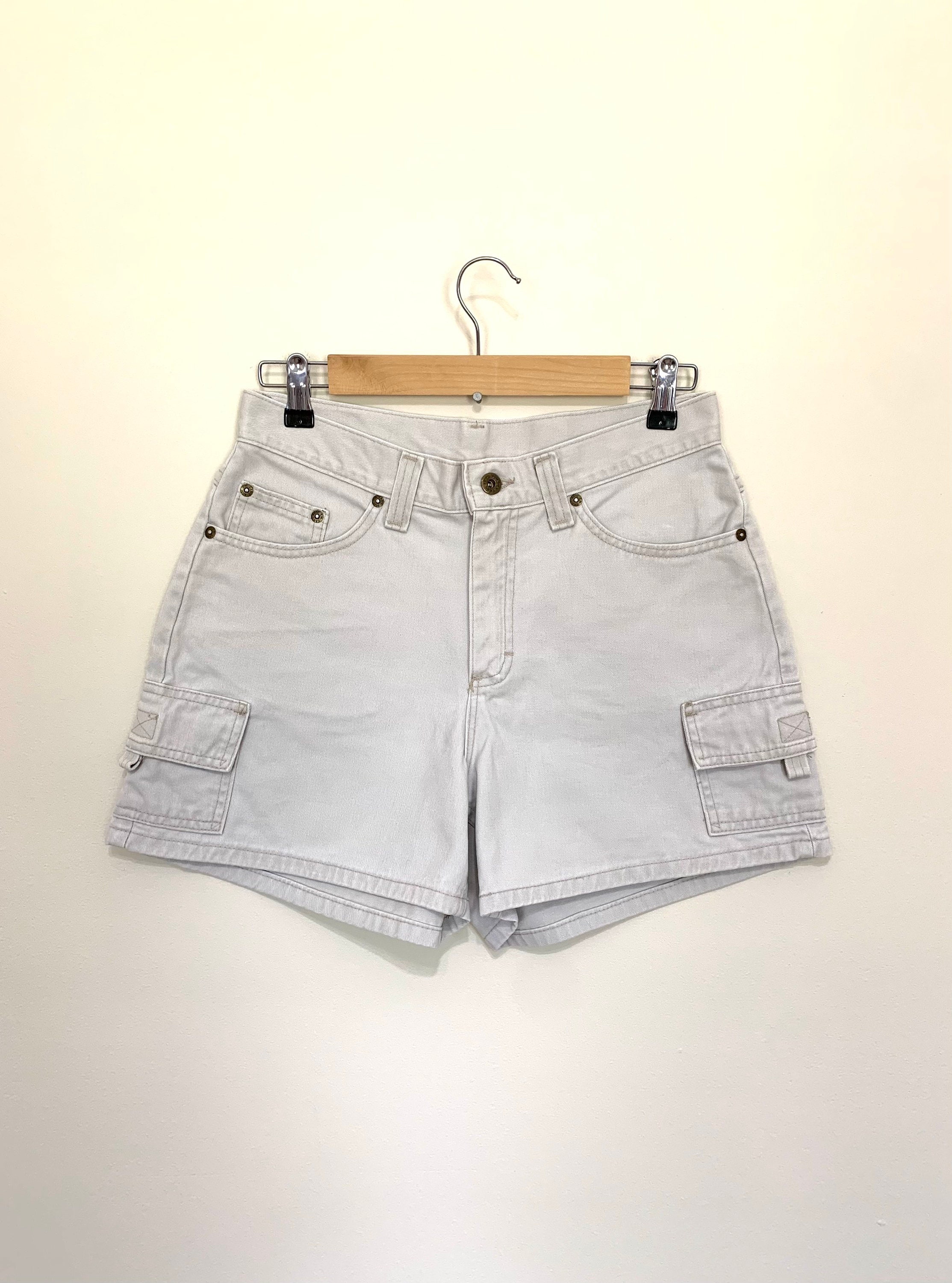 29/30 90s Lee Khaki High Waisted Shorts Cotton / 90s Khaki Etsy