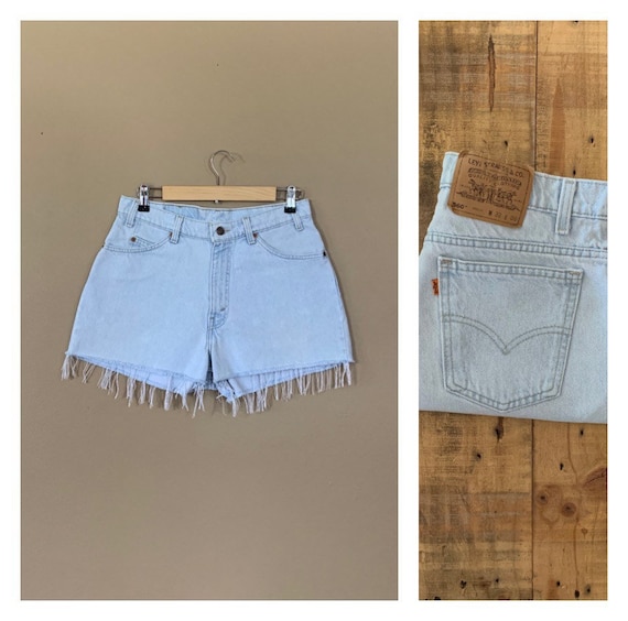 31 32 Levis High Waisted Shorts levis Shorts 90s Shorts levi High Waisted Denim Shorts jean Shorts denim Cutoff Shorts Size 31 32 Etsy Australia