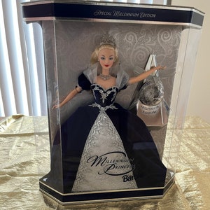 Vintage 1999 Millennium Princess Barbie Doll with Year 2000 Keepsake (Ornament) Collectible by Mattel