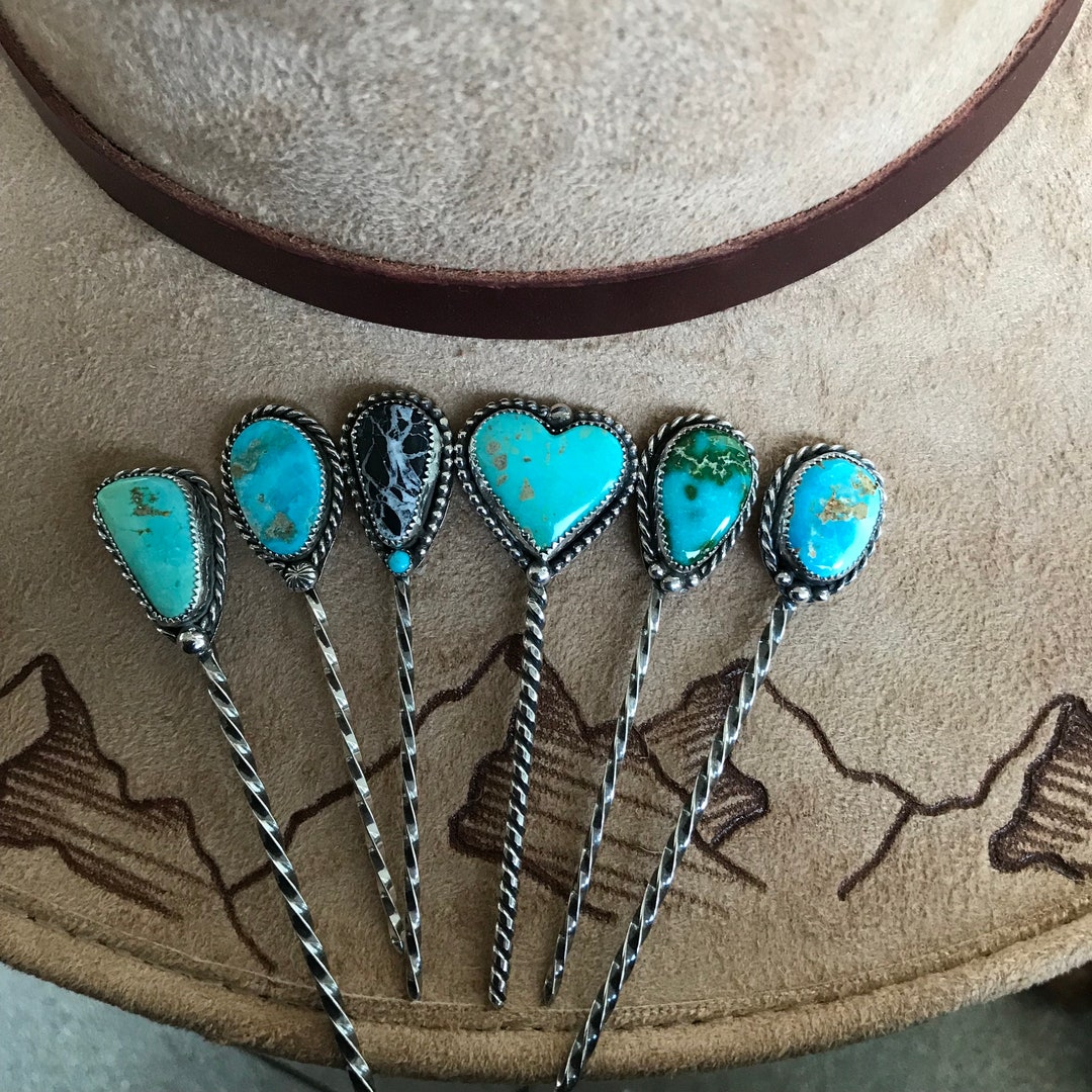 Turquoise Hat Pins, Western Hat Pins, Cowgirl Hat Pins, Turquoise Hat