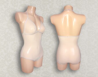 Nude Illusion Mesh Leotard - Etsy