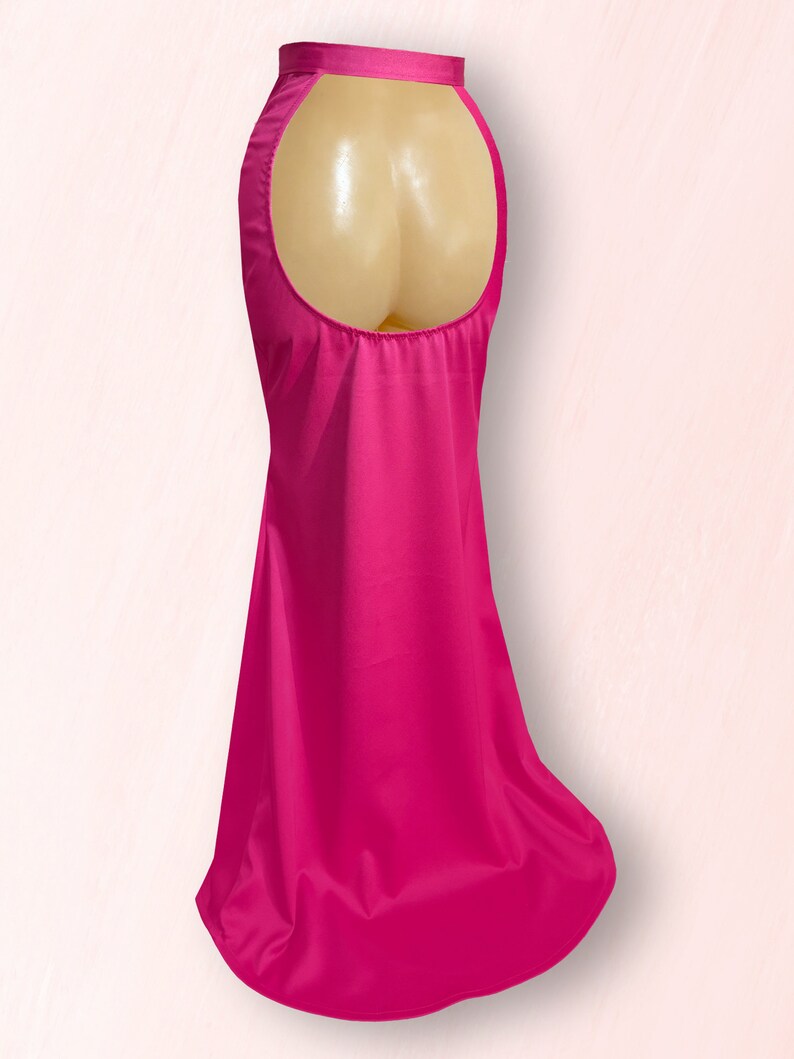Fatale Duchess Satin Burlesque Bustle Skirt With Backside Cut Out ...