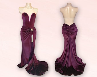 Do Right Velvet/Sequins Fishtail Skirt & Plunge Neck Leotard (purchase separately or as a set)