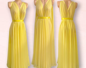 Abito in chiffon con pannello circolare e cintura Peggy Burlesque