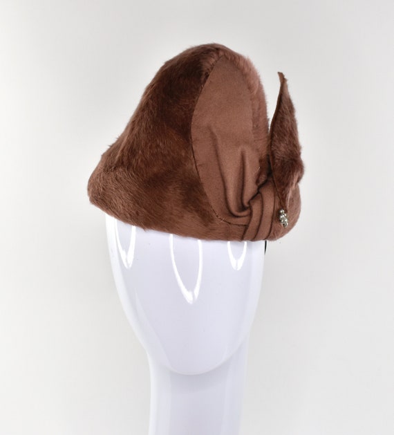 Tan Wool Hat, Ladies Wool Hat, vintage 1940's