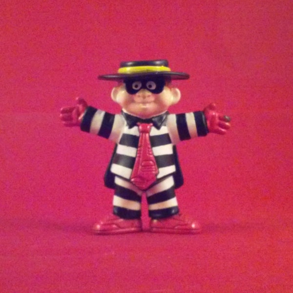Vintage 1995 Miniature McDonald's Restaurant Collectible Hamburglar Kids Happy Meal Promotional Toy Figurine