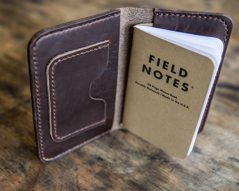 Fathers day Gift Passport Wallet Notebook Wallet Field Notes Wallet Mens Leather Waller Leather Passport Wallet Horween Leather Wallet