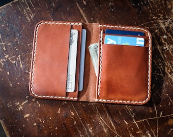 Leather Bifold Wallet, Slim Card Sleeve