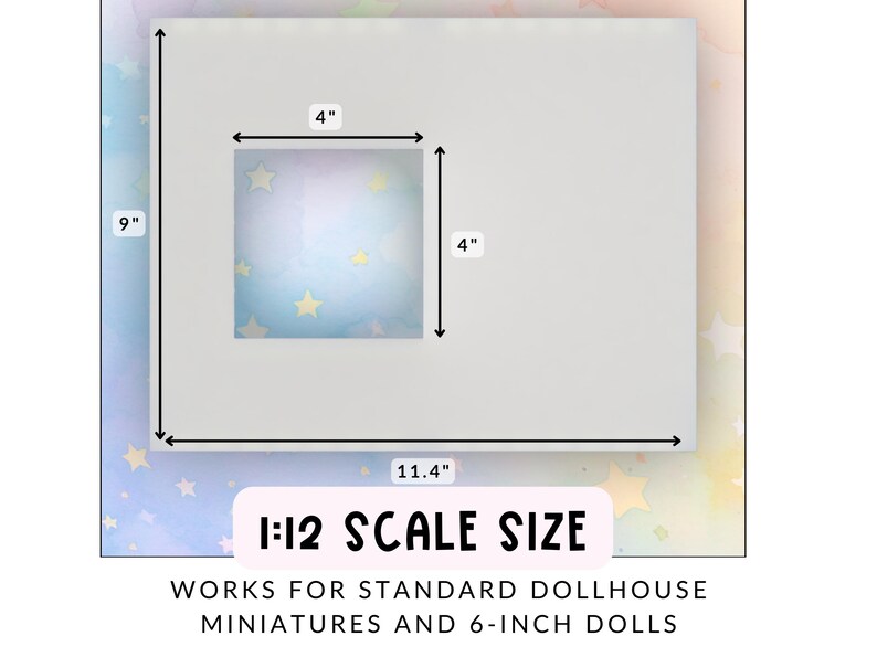One Inch Miniatures 1:12 Scale Magslip Wall With Wide Window | Miniature Dollhouse Kit ...