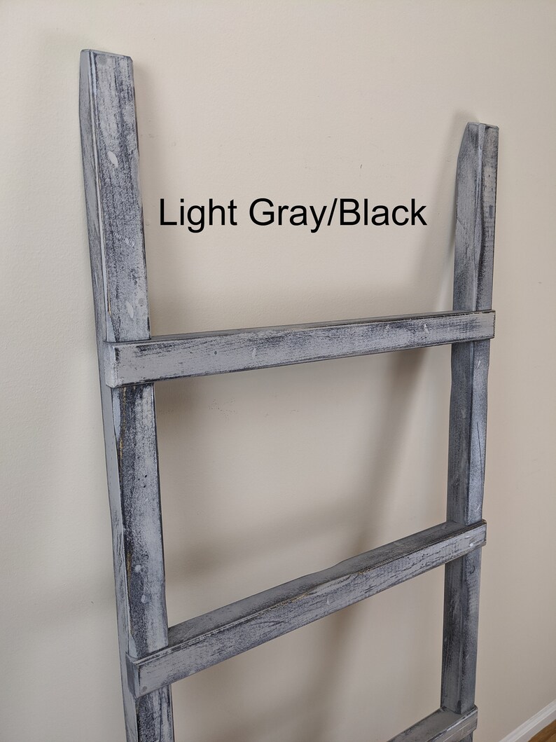 Painted Blanket Ladder Towel Rack Decorative Wooden Ladder Etsy