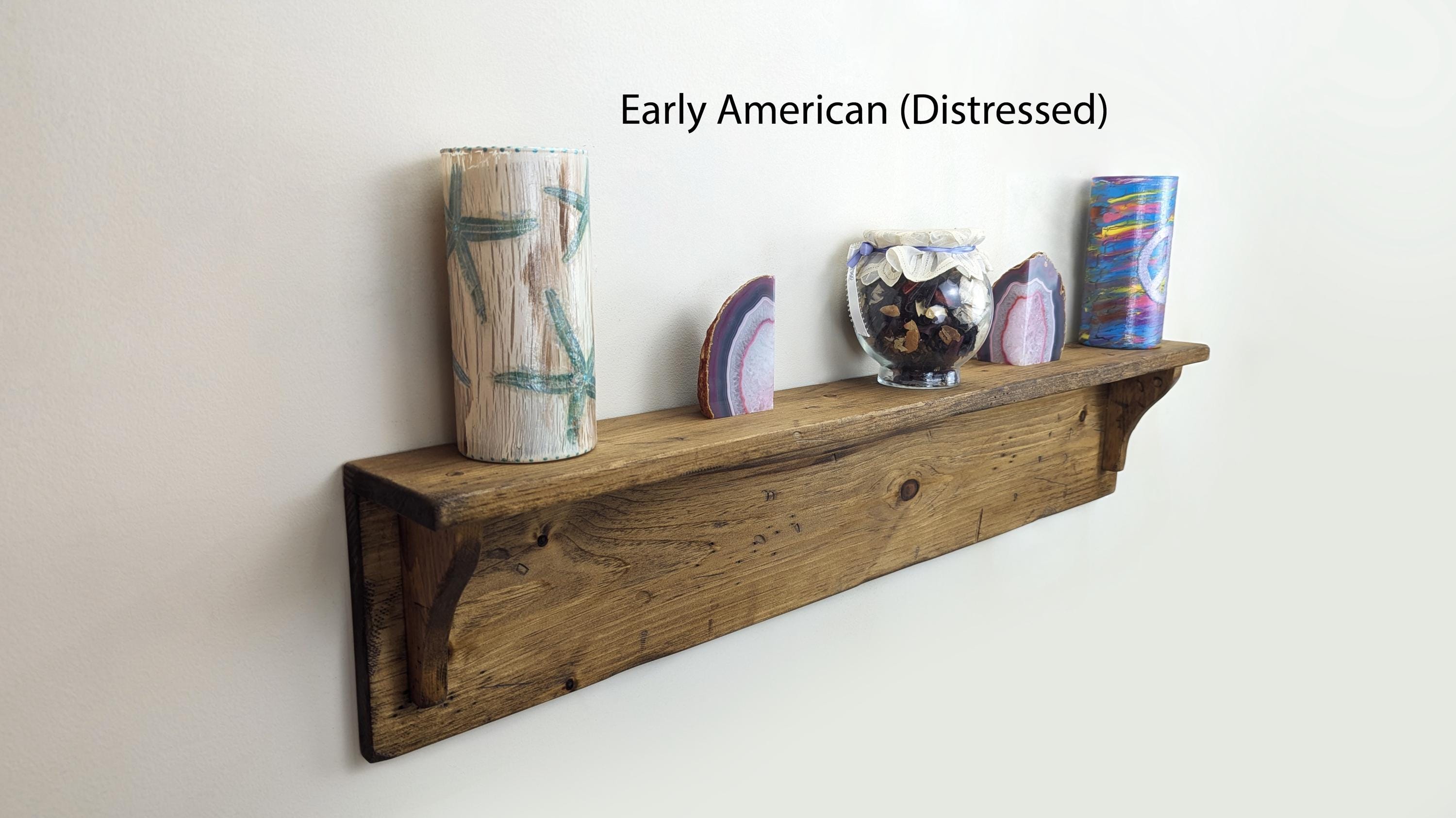 Shelf With or Without Heavy Duty Railroad Hooks, Wall Mounted