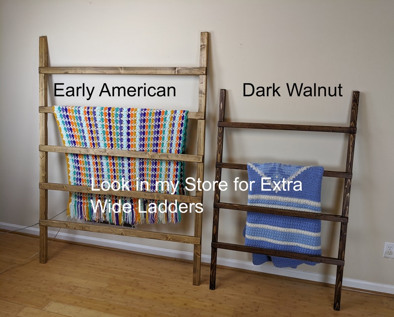shou sugi ban Decorative wooden Blanket Ladder wide 5/' Torched Burnt quilt 4 ft rustic distressed farmhouse Towel rack 6 foot tall