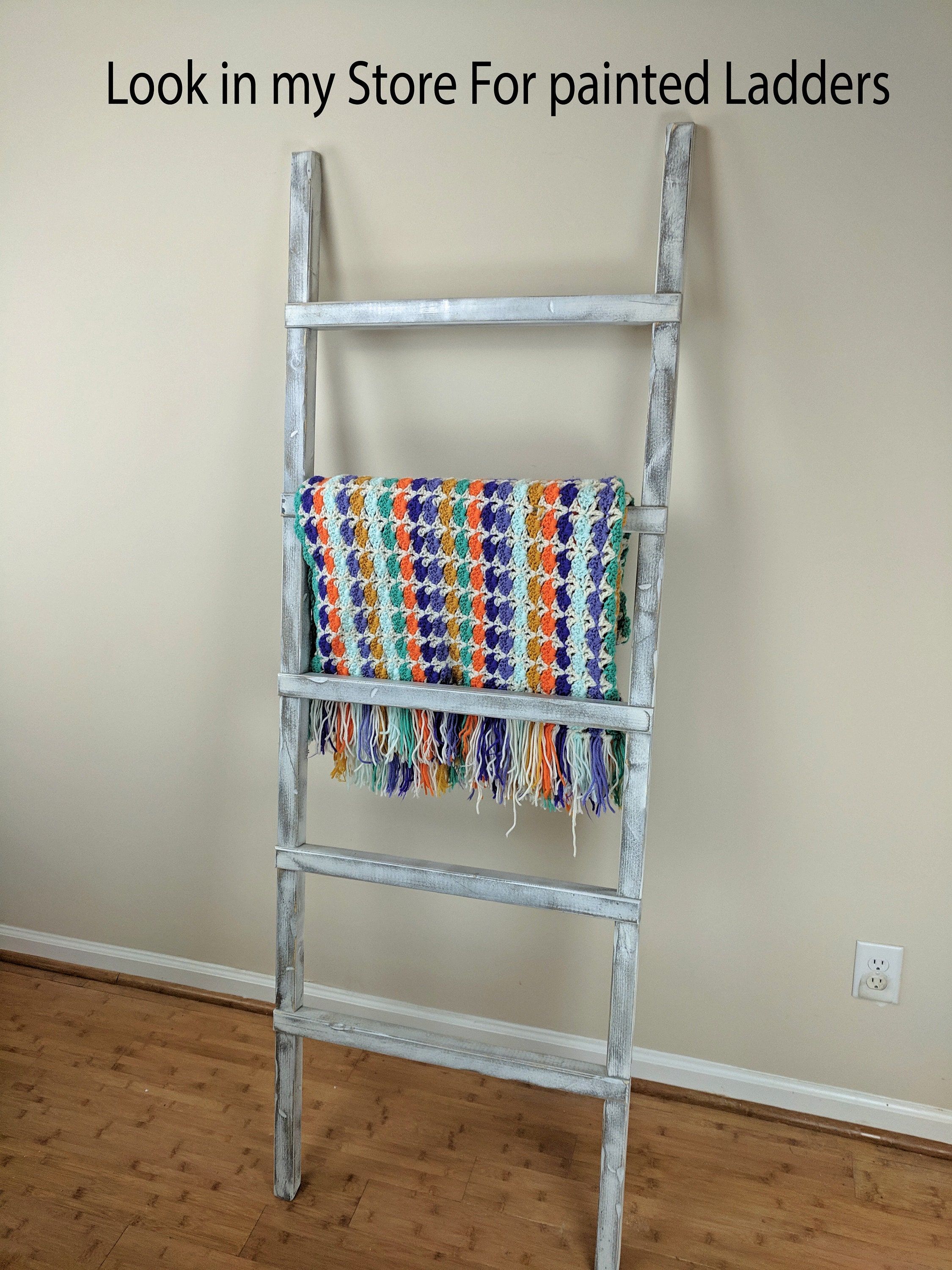 Extra Wide Blanket Ladder Very Large Farmhouse Quilt Rack Etsy