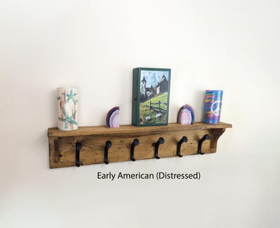 Shelf With or Without Heavy Duty Railroad Hooks, Wall Mounted