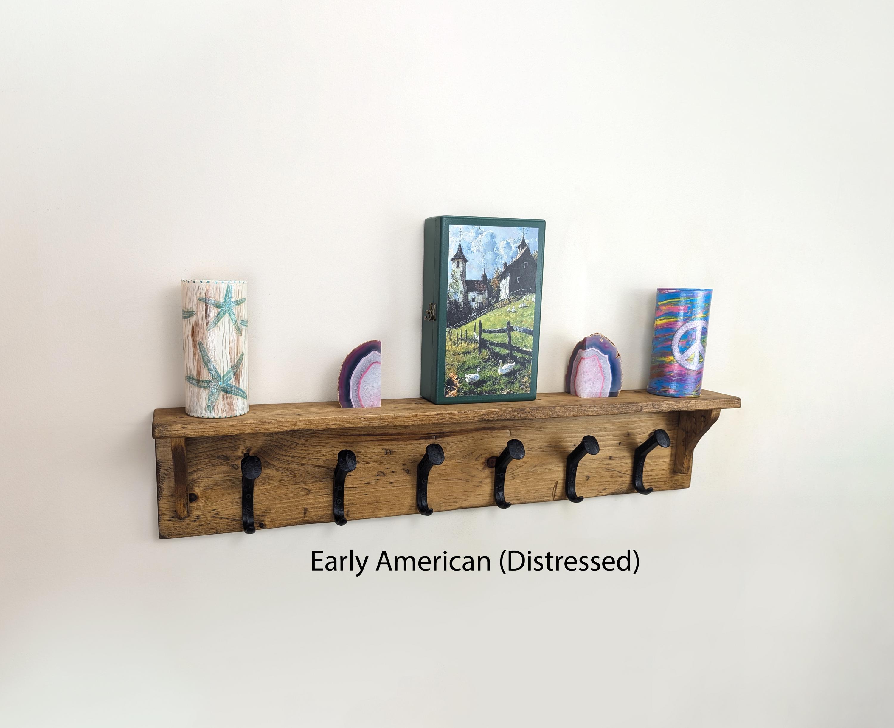 Shelf With or Without Heavy Duty Railroad Hooks, Wall Mounted