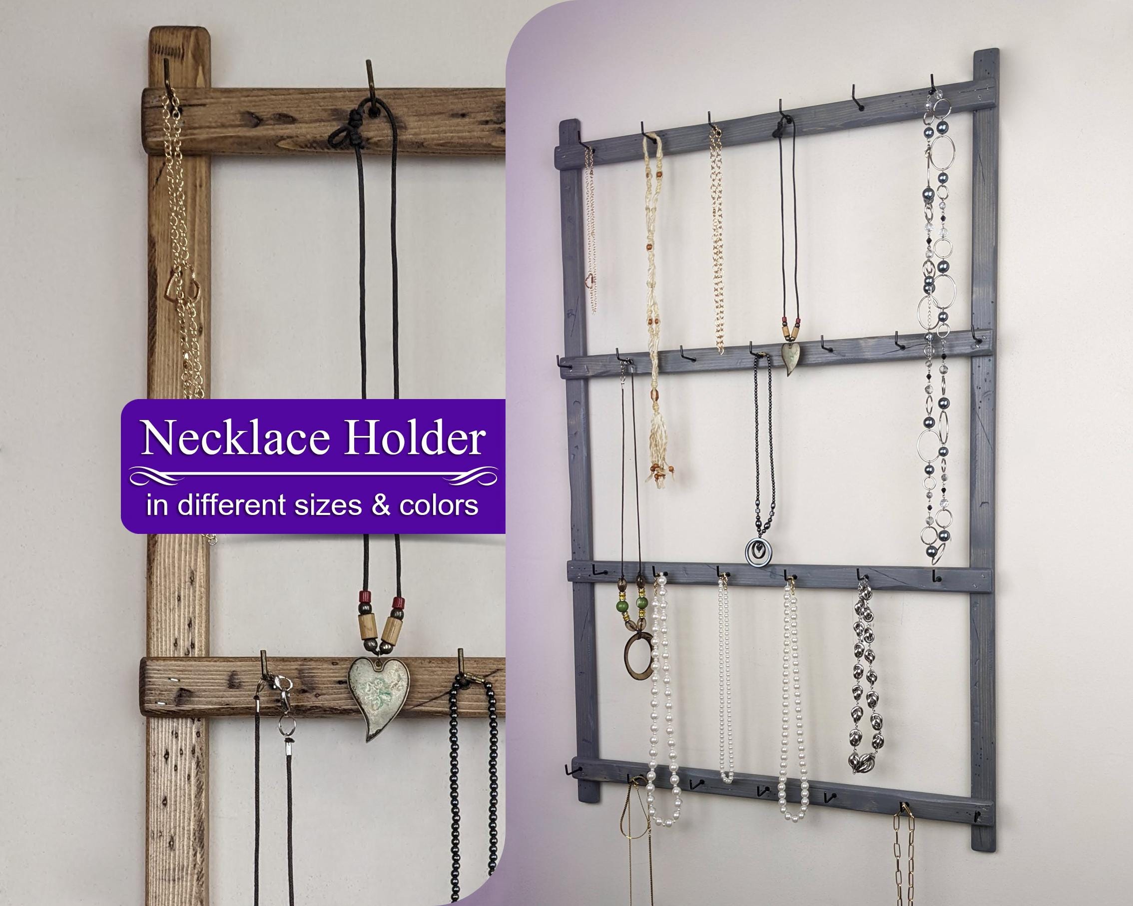 necklace rack types comparison chart diy