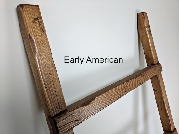 shou sugi ban Decorative wooden Blanket Ladder wide 5/' Torched Burnt quilt 4 ft rustic distressed farmhouse Towel rack 6 foot tall