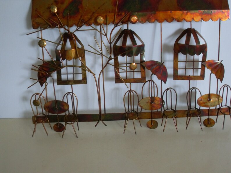 Vintage Copper Metal Wall Art French Cafe Vintage Wall | Etsy