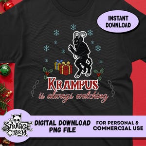Krampus Christmas PNG Digital Download for sublimation, printing or other applications