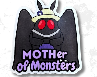 MOTHer of Monsters Magnet - Cute Cryptid Magnet - Unique Fridge Magnet for Cryptid Enthusiasts