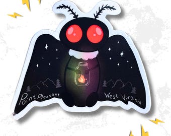 Mothman Magnet -  Point Pleasant Magnet - Unique Fridge Magnet for Cryptid Enthusiasts