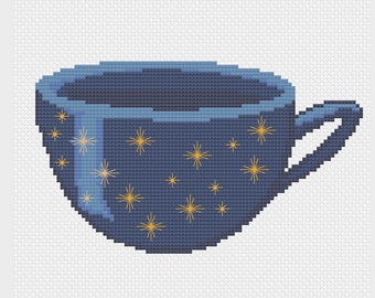 Nellie's Cup of Stars - The Haunting of Hill House Cross-Stitch PDF Pattern