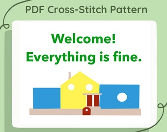 The Good Place PDF Cross Stitch Pattern - Welcome Everything Is Fine