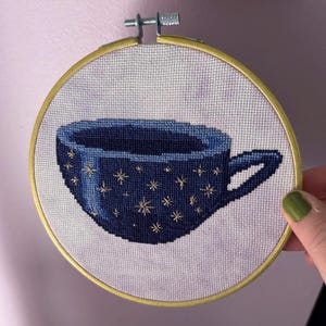Nellie's Cup of Stars - The Haunting of Hill House Cross-Stitch PDF Pattern
