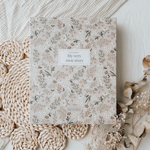 Baby book, Baby album, Birth book, Pregnancy journal, Future mother, Birth gift, Shower, Baby schoolbag, Baby book - Flower